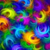 Abstract Neon Feathers