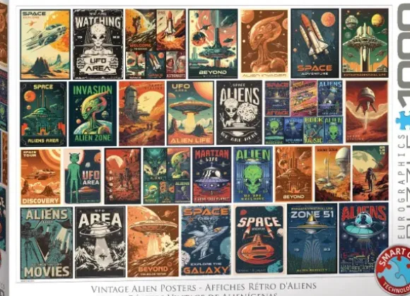 Affches Retro d'Extraterrestres