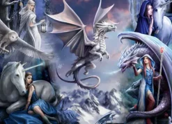 Anne Stokes - Anne Stokes - Silver Dragon Collage