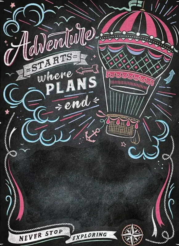 Black Board Puzzle - Travel