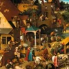 Brueghel Pieter - Puzzle en Bois Découpé à la Main - Proverbes Flamands
