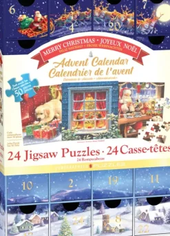 Calendrier de l'Avent - Joyeux Noël - 24 Puzzles