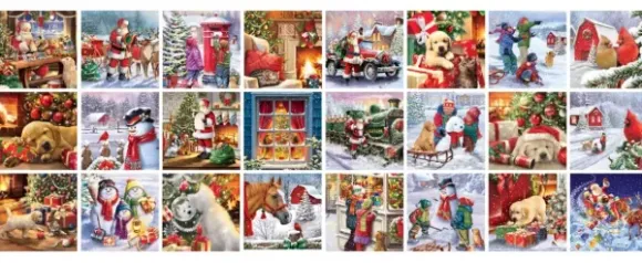 Calendrier de l'Avent - Joyeux Noël - 24 Puzzles