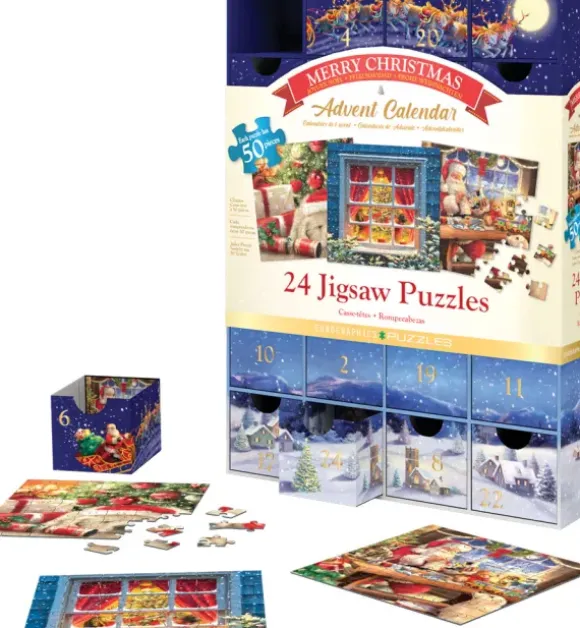 Calendrier de l'Avent - Joyeux Noël - 24 Puzzles
