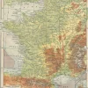Carte de la France Physique - Larousse, 1925
