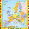 Carte de l'Europe avec les drapeaux