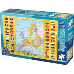Carte de l'Europe avec les drapeaux