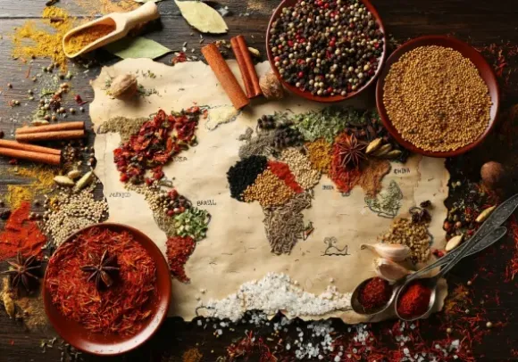 Carte du Monde en Epices