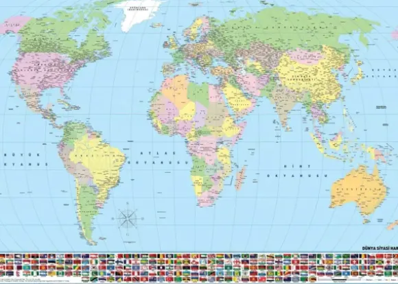 Carte du Monde (en Turc)