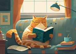 Cat & Books