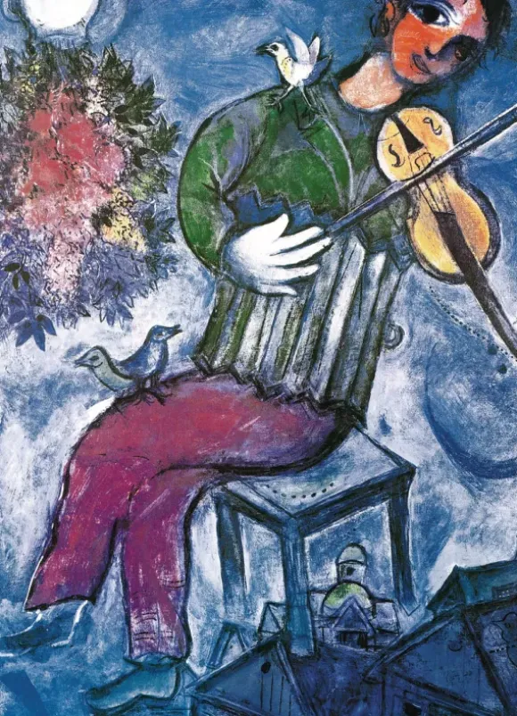 Chagall Marc - Marc Chagall - Le Violoniste Bleu