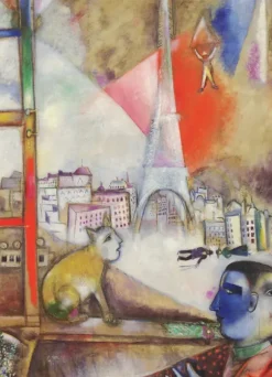 Chagall Marc - Marc Chagall - Paris par la Fenêtre (détail)