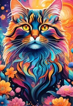 Chat Multicolore