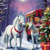 Chevaux à Noël