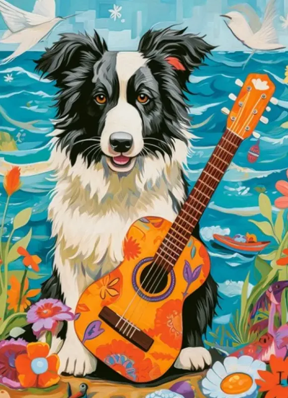 Chien, Guitare et Mer