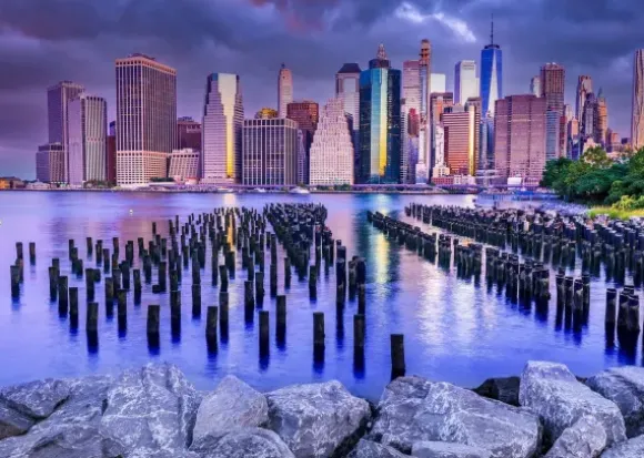 Cloudy Sky Over Manhattan, New York