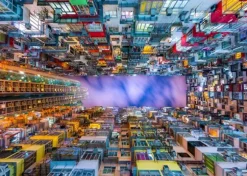 Colorful Apartment Building, Hong Kong
