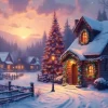 Cottage à Noël