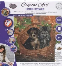 Crystal Art - Kit Broderie Diamant - Chat et Chien
