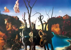Dalí Salvador - Salvador Dalí - Swans Reflecting Elephants, 1937