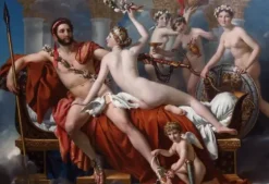 David Jacques-Louis - Pièces XXL - Jacques-Louis David: Mars désarmé par Vénus, 1824