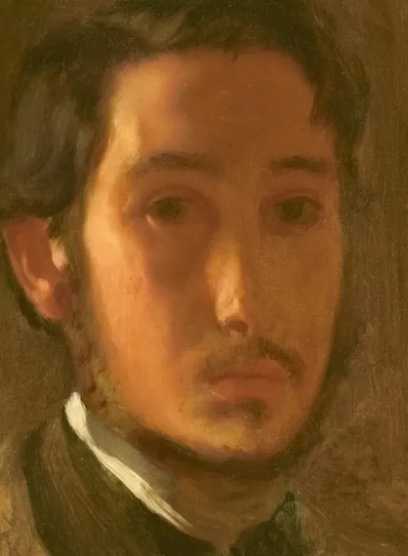 Degas Edgar - Edgar Degas : Autoportrait avec Col Blanc, 1857
