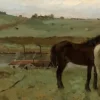 Degas Edgar - Edgar Degas : Chevaux dans un Pré, 1871