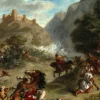 Delacroix Eugène - Eugène Delacroix : Arabes tiraillés dans les montagnes