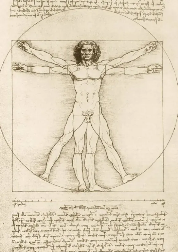 De Vinci Léonard - Leonard De Vinci - The Vitruvian Man, 1490