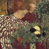 Edouard Vuillard : Femme dans une robe rayée, 1895