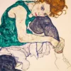 Egon Schiele - Seated Woman with Legs Drawn Up, 1917