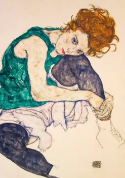 Egon Schiele - Seated Woman with Legs Drawn Up, 1917
