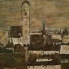 Egon Schiele : Stein sur le Danube II, 1913