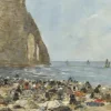 Eugène Boudin - Eugène Boudin: Les Blanchisseuses de la Plage d'Etretat, 1894