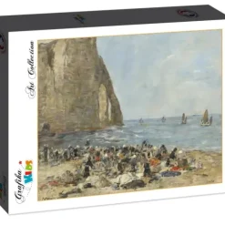 Eugène Boudin - Eugène Boudin: Les Blanchisseuses de la Plage d'Etretat, 1894