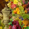 Ferdinand Georg Waldmuller : Nature morte aux fruits