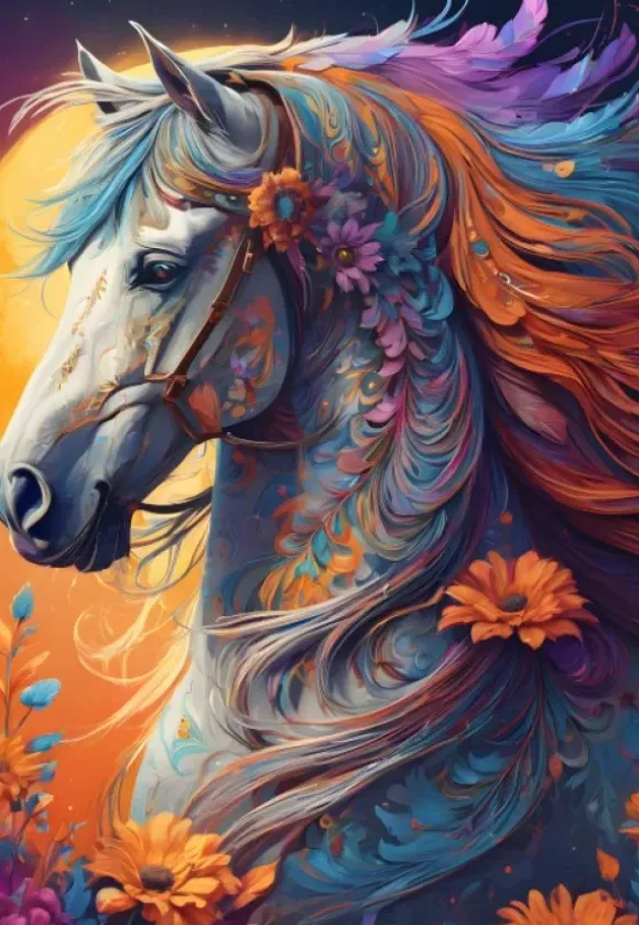 Floral Horse