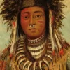 George Catlin : Chef Indien - Ojibbeway, 1843