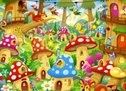 Gnomes in Mushroom Homes