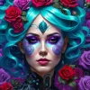 Gothic Flowers Portrait