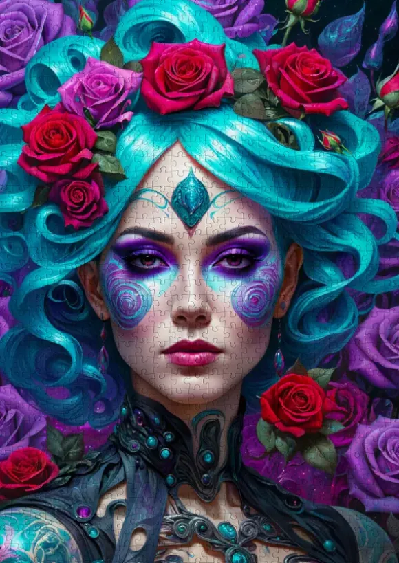 Gothic Flowers Portrait