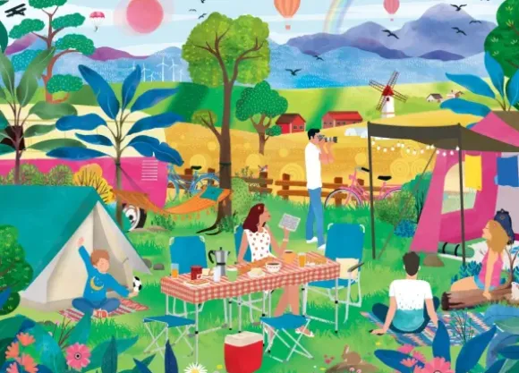 Heln.illustration - L'Eté au Camping