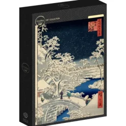 Hiroshige Utagawa - Utagawa Hiroshige - Drum bridge at Meguro and Sunset Hill, 1857