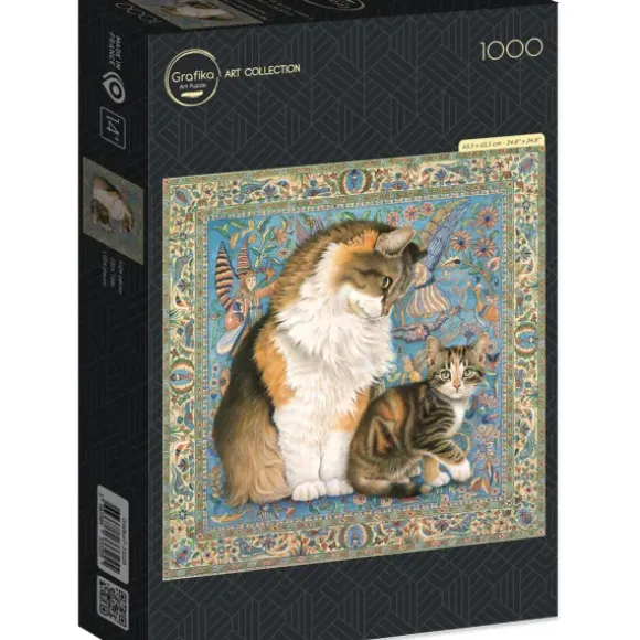 IVORY CATS - Agneatha and Avril on Persian carpet
