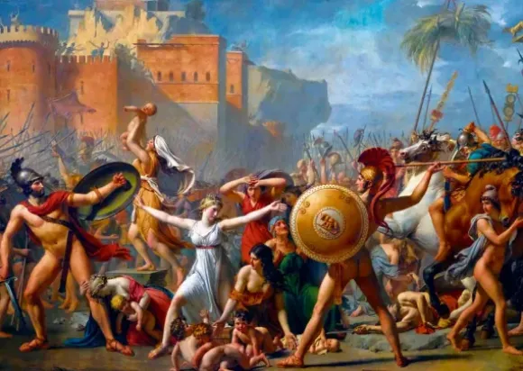 Jacques-Louis David - The Intervention of the Sabine Women, 1799