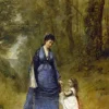 Jean-Baptiste-Camille Corot : Madame Stumpf et sa fille, 1872