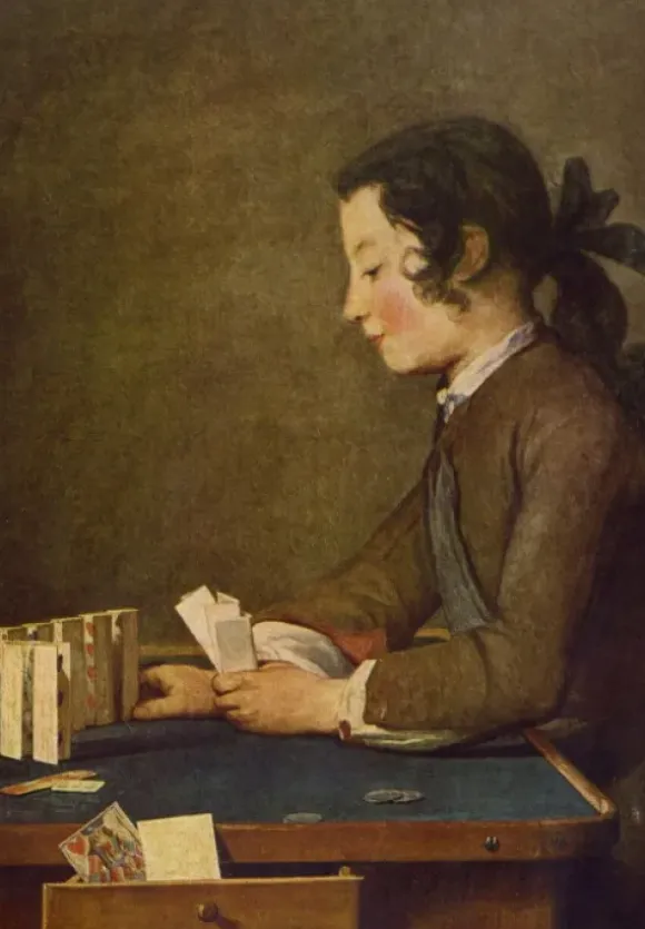 Jean Siméon Chardin : Le Château de Cartes, 1737