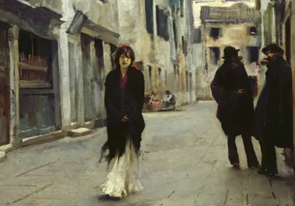 John Singer Sargent - John Singer Sargent : Rue à Venise, 1882