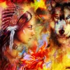 La Femme Indienne et le Loup
