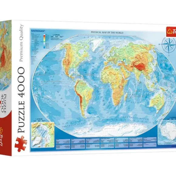 Large Physical Map of the World